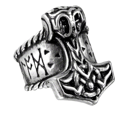Thor's Runehammer Ring Men's Viking Ringband