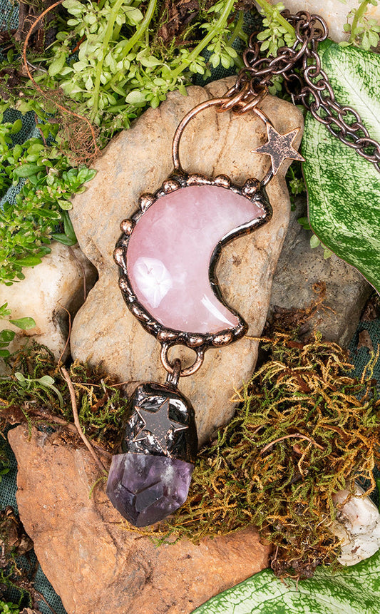 Selene Necklace | Rose Quartz